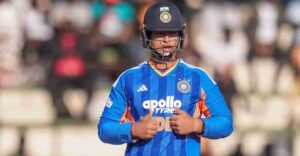 Vaibhav Sooryavanshi plays a drive through the covers during his 81-run innings in India vs Zimbabwe 3rd T20I at Harare Sports Club, July 26, 2026
